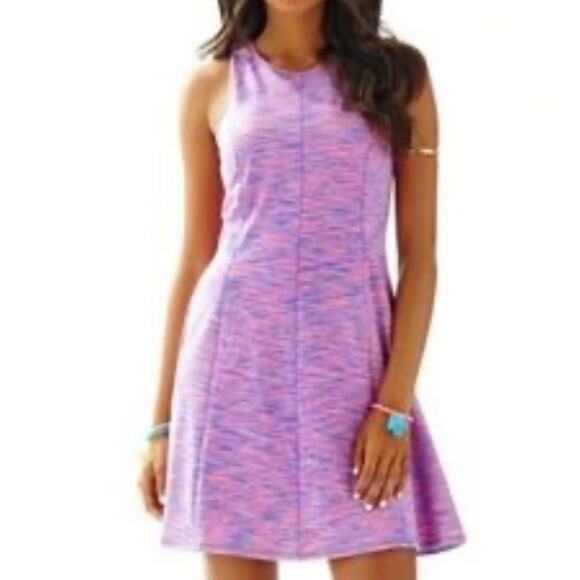 Lilly Pulitzer Sleeveless Fit Flare Dress Multi Color Athletic Heathered Size S - Picture 1 of 7